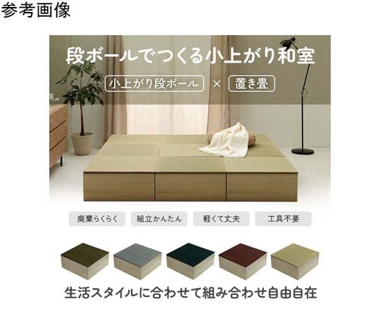 67-5723-43 段ボール製小上がり・置き畳セット ネイビー 2セット