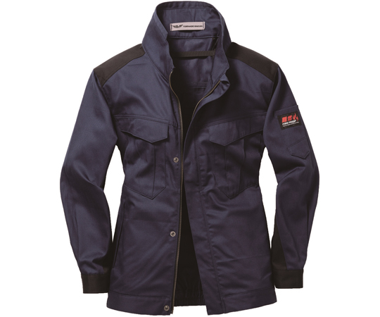 67-5774-18 防炎長袖ブルゾン ネイビー サイズ：LL YZ5361-02-LL ﾈｲﾋﾞｰ