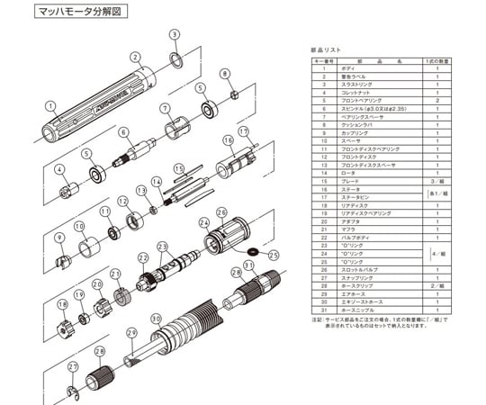 67-5811-43 マイクログラインダ部品/ゼム 適応機種：マッハモータ