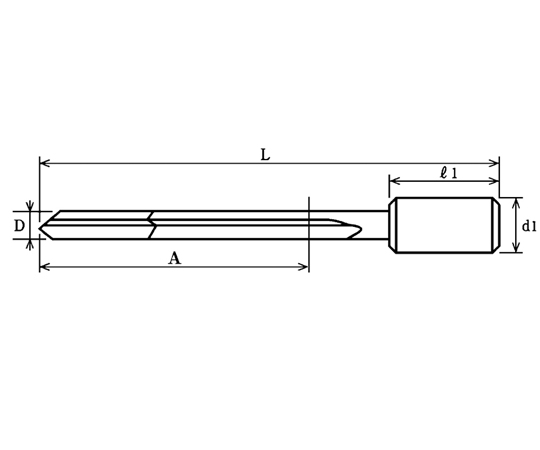 67-5815-03 ボーテック ガンドリル 刃径（mm）：Φ2.0 全長（mm）：170