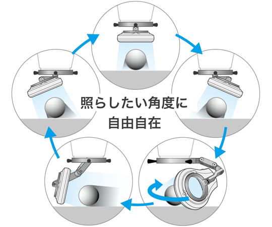 実体顕微鏡用<4分割点灯>LED照明装置 （自在アダプター付き）　4ｼｰｽﾞﾝ