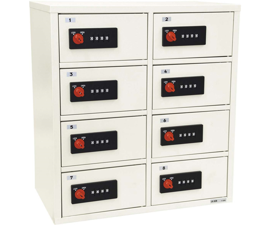 67-6606-12 2列4段ロッカー ホワイト LK-508 【AXEL】 アズワン