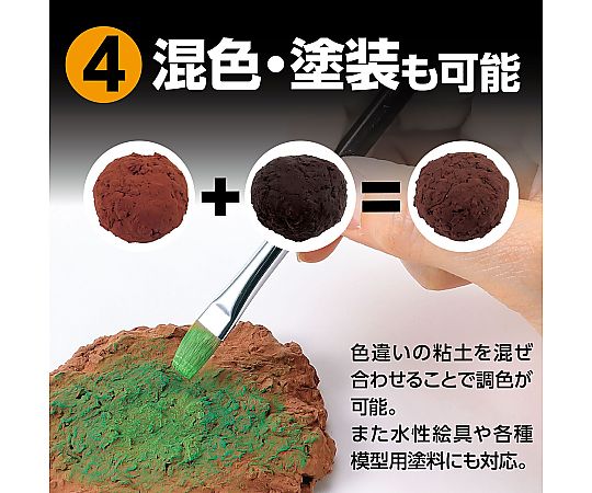 67-6611-86 ジオラマ粘土 ジオベース グレイ 100g 24308 【AXEL】 アズワン
