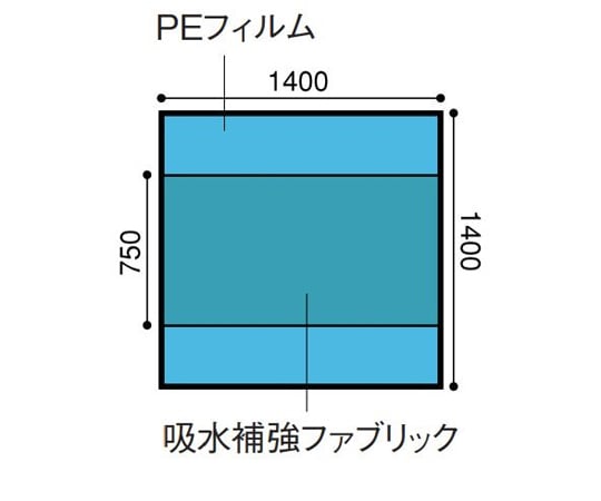 67-6646-39 バックテーブルカバー 140×140cm 1セット(45枚入) 23317 【AXEL】 アズワン