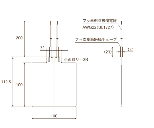 67-6668-79 ポリイミドヒーター サミコン PI型 外部リード 100