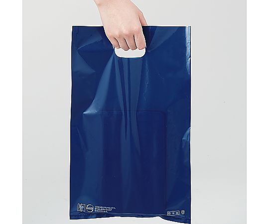 67-6872-39 ポリ袋ソフト型 ネイビー 40×50cm 厚み表記入 50枚 61-782