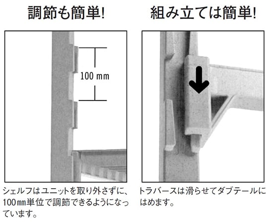 67-6887-33 キャンブロ カムシェルビング® プレミアムシリーズ ベンチ型固定式基本ユニット4段セット 1220×610×H1630mm  CPU244864V4N 【AXEL】 アズワン