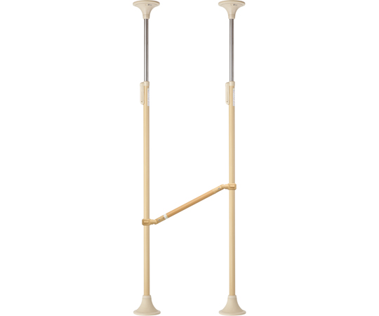 ベスポジ-e 横手すり システム伸縮手すり曲げ 600〜900 DIPPERホクメイ 手すり 立ち上がり 補助 介護用品 工事不要・美品ベスポジ e+ ２本 伸縮手すり セット 簡単取り付け