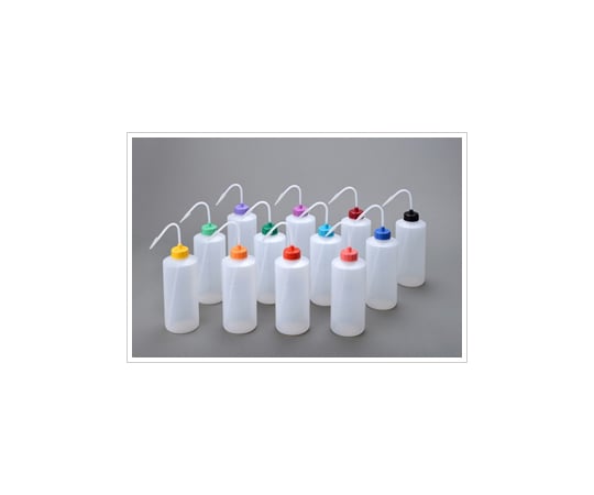 k。。　こはく50点 67-7106-89 NT洗浄瓶BⅡカラーキャップ フルセット 12本 500cc 【AXEL