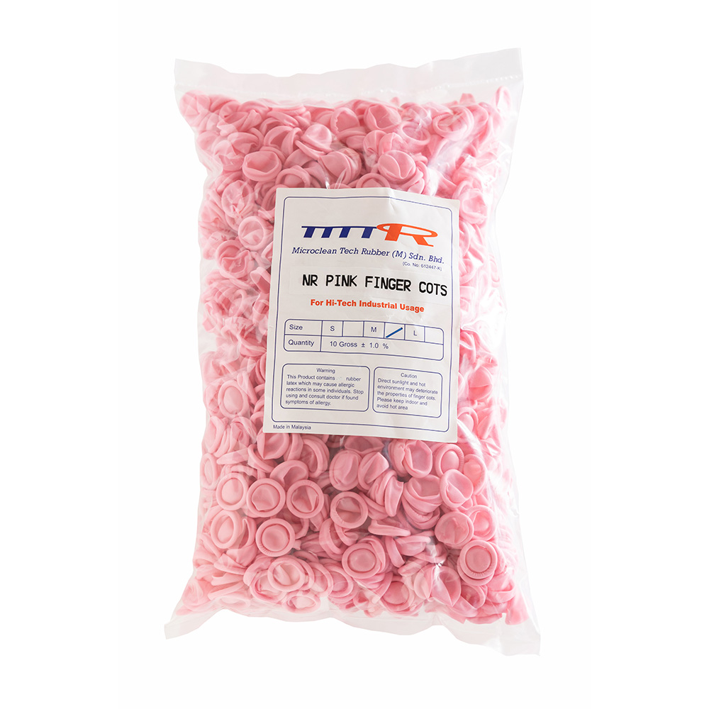 67-7226-75 天然ゴム製指サック NR ピンクフィンガーコット S 1440本入