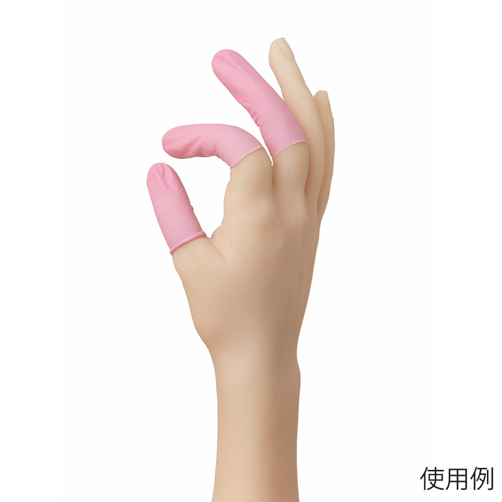 67-7226-76 天然ゴム製指サック NR ピンクフィンガーコット M