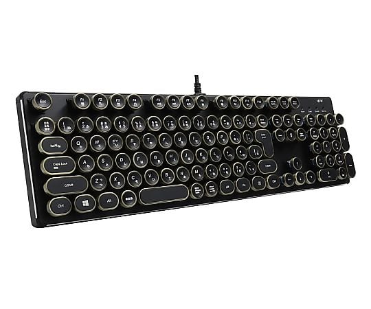 67-7553-49 HKW タイプライター風メカニカルキーボード 青軸 JIS 67-7553-49 HKW タイプライター風メカニカルキーボード 青軸 JIS