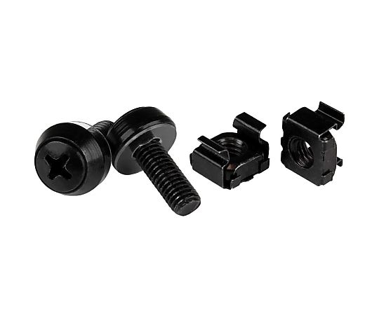 67-7961-25 M6ネジ（12mm）＆ ケージナット 50個セット ブラック