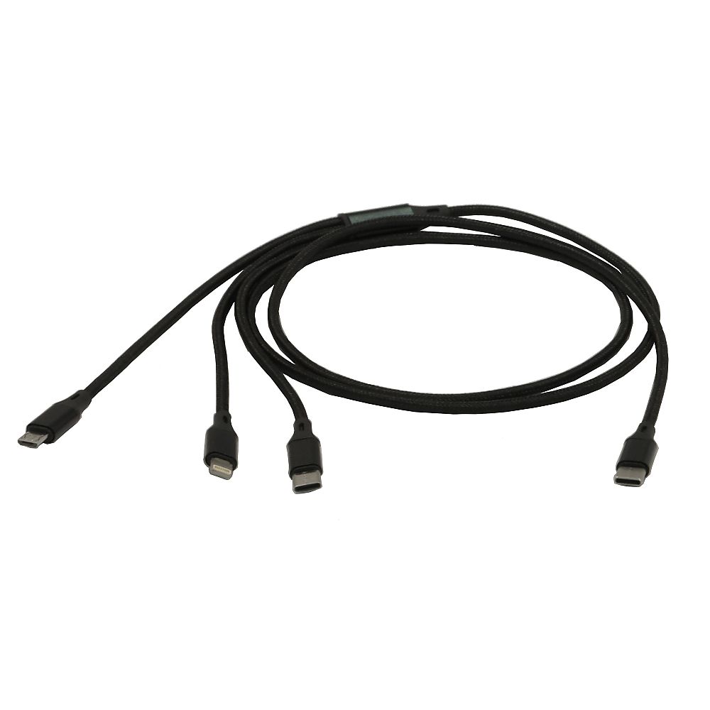 67-7973-28 スマートフォン用USBケーブルType-C（2.0）3in1 MicroUSB