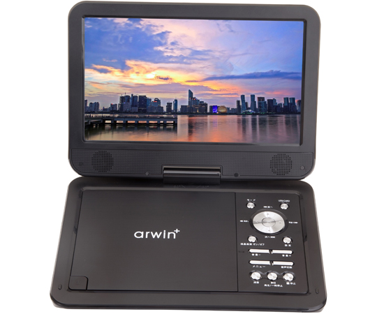 ☆ 美品　arwin ポータブルDVD プレイヤー10.1型 アーウィン arwin 10.1型 ポータブルDVD＆マルチプレーヤー 川西