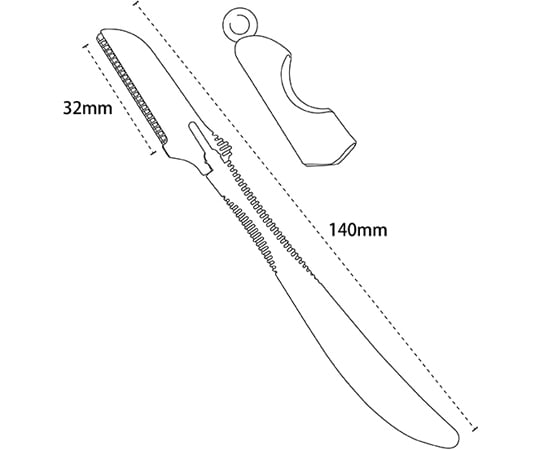 67-8030-08 L字カミソリ（セーフガード付） FV-KS-002（50本入） FV-KS