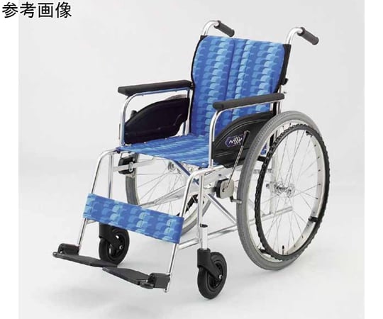 67-8078-41 アルミ製スタンダード車いす バックサポート 折りたたみタイプ シート幅38cm 前座高44cm レッド NA-446A  【AXEL】 アズワン