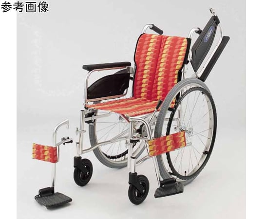 67-8079-12 アルミ製スタンダード車いす 開き式・着脱式フット