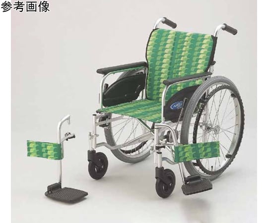 アルミ製スタンダード車いす 開き式・着脱式 フット・レッグサポートタイプ 前座高40cm NA-406FOシリーズ