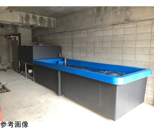 67-8095-84 アース式FRP水槽 角型 720×1520×600mm KF-400S 【AXEL