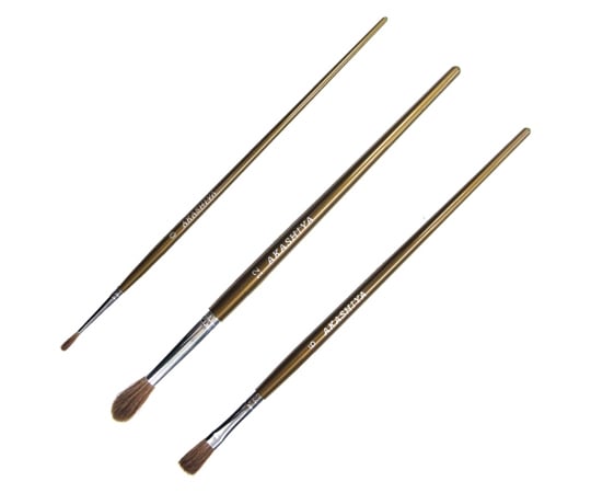 67-8771-55 水彩画筆馬毛 Cセット プラケース入り 10セット入 GU/3VC-P