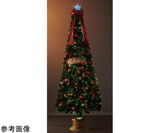 デコレーション光ファイバークリスマスツリーセットレッド 240cm　38-25-2-2｜アズキッチン【アズワン】