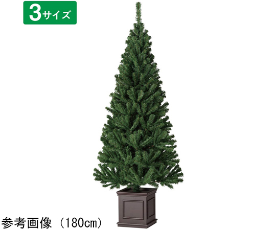 スクエアベースクリスマスツリー スリム 高さ210cm　38-32-2-3
