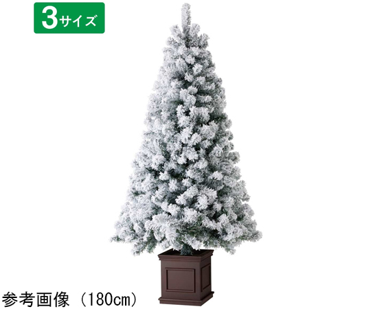 スクエアベースクリスマスツリー スノー 高さ210cm　38-32-4-3