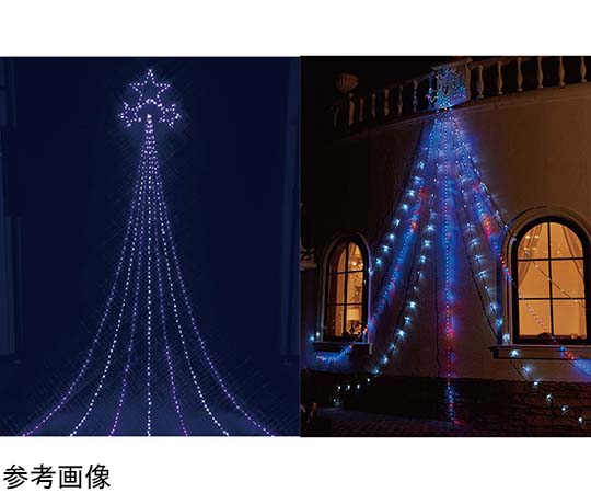 3スタートップドレープライト クリスマスイルミネーション 屋外使用可 ホワイト/ブルー LED752球 5m　38-55-2-1