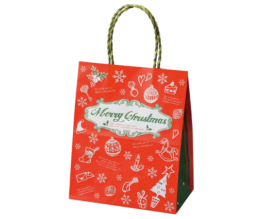 クリスマス柄 紙袋 大量175枚（7パック）持ち手付き｜業務用・イベント
