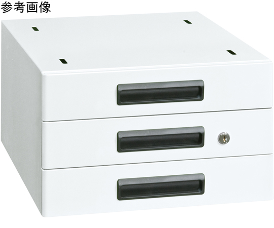 軽量作業台（KAタイプ/耐荷重180kg/メラミン天板/中板付/引出付/固定式） W900×D600×H740mm　KA-096CTMW