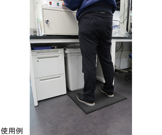 67-9208-12 ORTHOMAT ブラック 穴なし 60×90cm