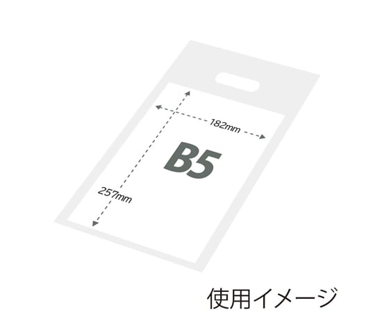 手抜きポリ袋 パンフレットバッグ B5 クリア 50枚入　006995379
