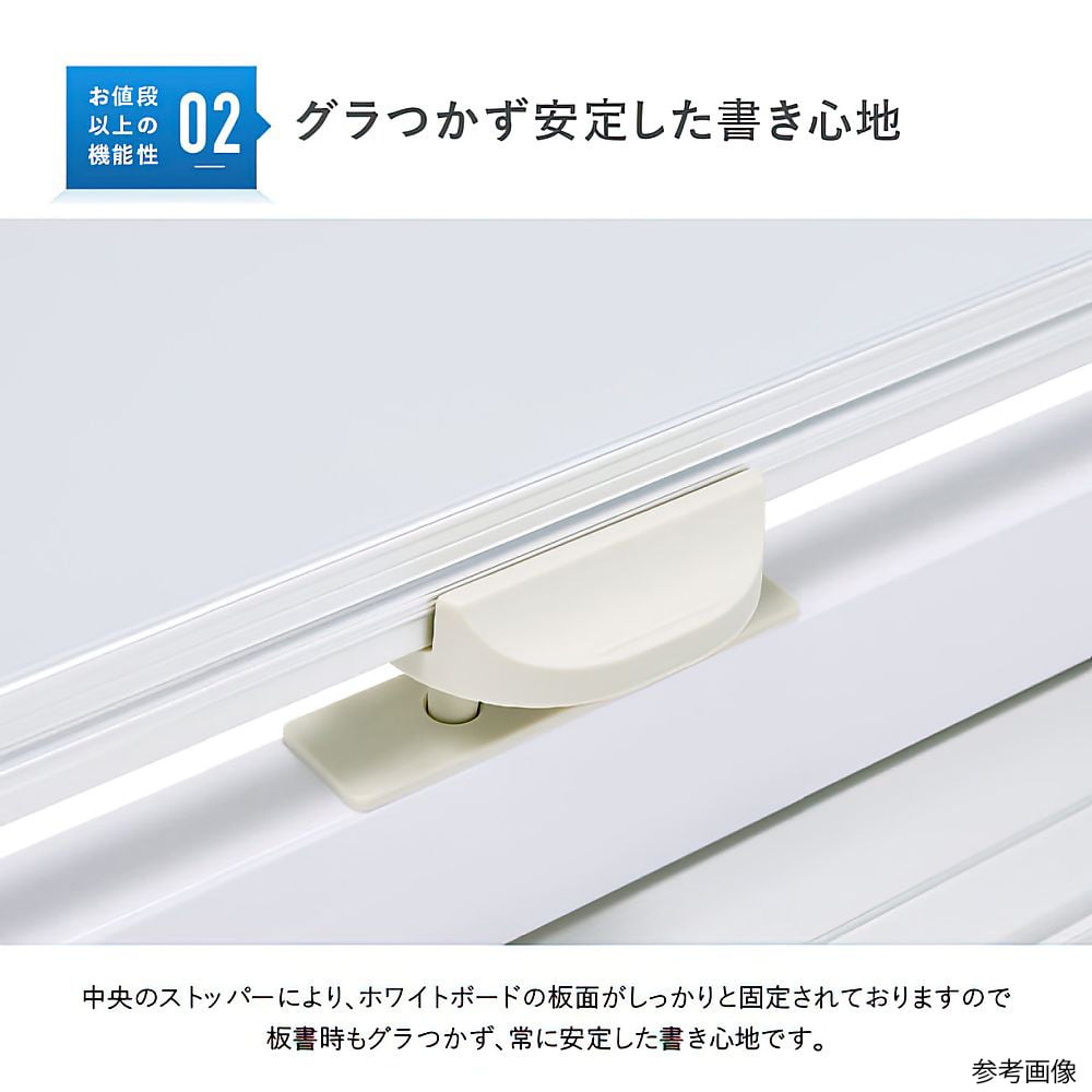 67-9239-21 片面脚付きホワイトボードW1800（無地） WO-1890 【AXEL