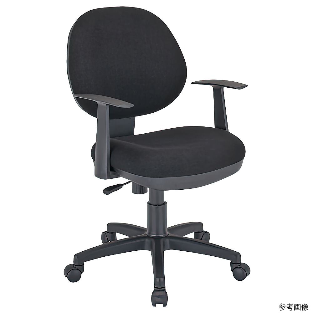 67-9239-51 ビジネスチェアNAM（肘無）ブラックPUレザー（ニュー