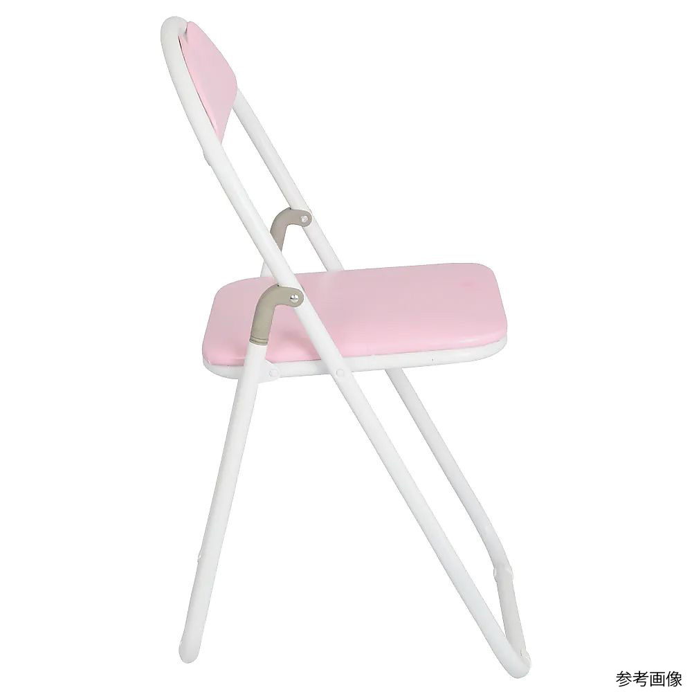 67-9239-60 折りたたみ椅子ホワイトフレーム ピンク CO-005W-PK 【AXEL