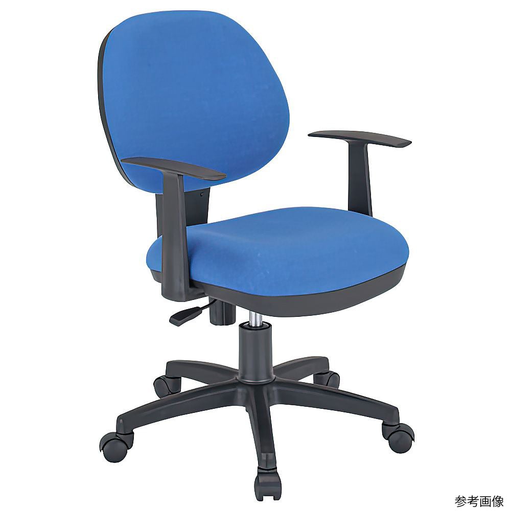 67-9239-78 ビジネスチェアNAM（肘付）ブルー（ニューアミューズ） NAM