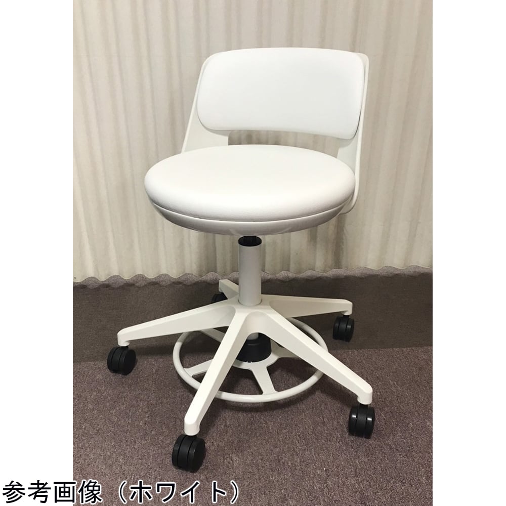 67-9251-43 研究室用チェア・フットペダル・背クッション付・アップル