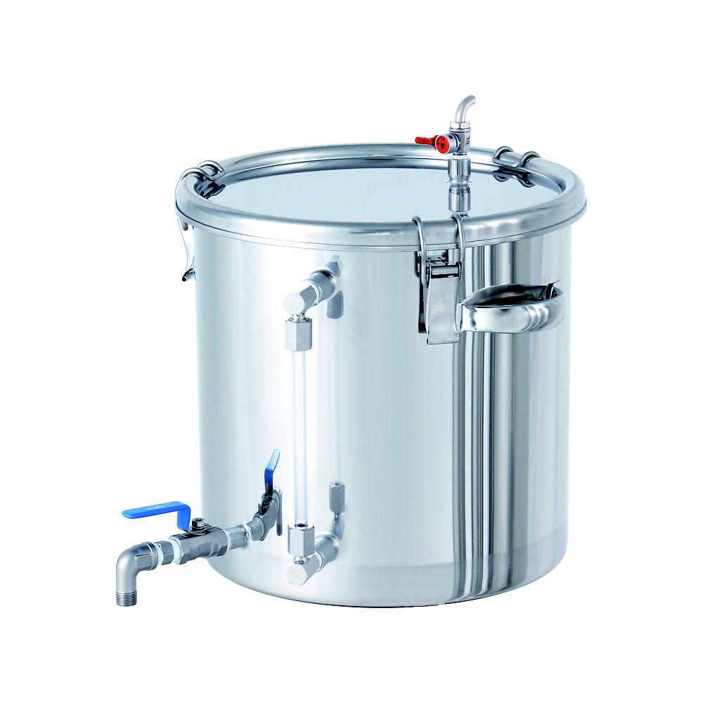 … ステンレス密閉容器 目盛付 (クリップ式) 100L CTH-M-47H 1個 新品・2営業日で発送日東金属工業 底部勾配型ステンレス密閉容器