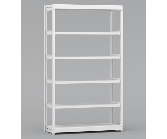 67-9276-72 中軽量棚 基本単式1連 有効5段 1200×450×2100mm BLL471