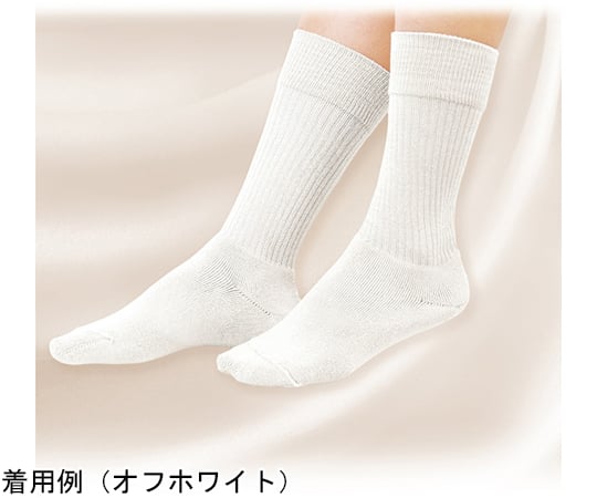 67-9305-77 足にやさしいソックス S オフホワイト 75300 【AXEL】 アズワン