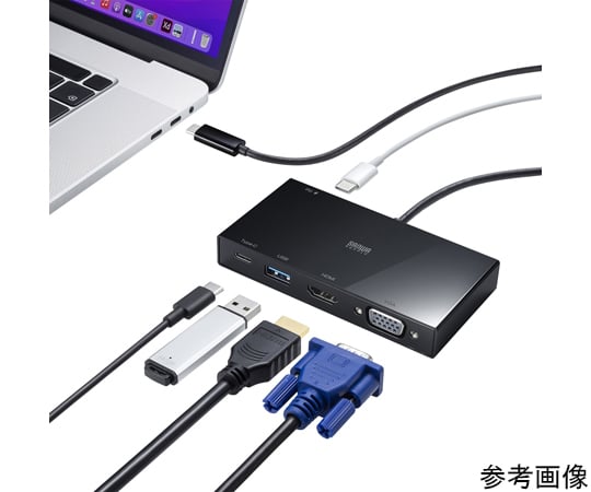 67-9308-87 USB Type-Cマルチ変換アダプタ AD-ALCMHV2BK 【AXEL】 アズワン