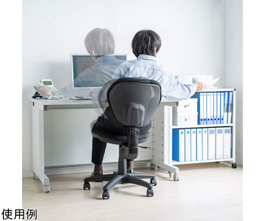 67-9327-56 オフィスチェア ブラック W610×D610～640×H830