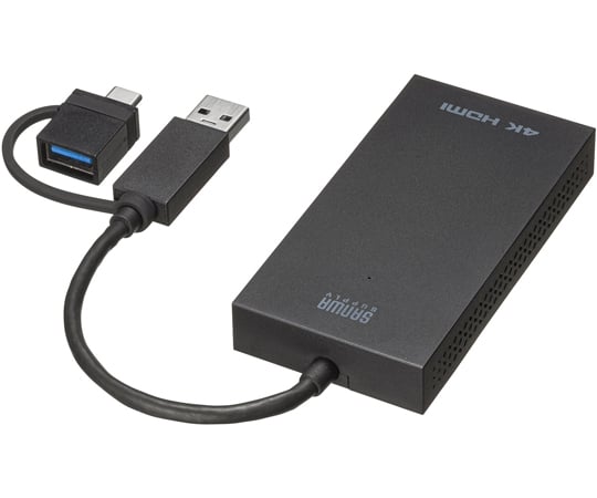67-9331-42 USB A/Type-C両対応HDMIディスプレイアダプタ（4K/30Hz対応