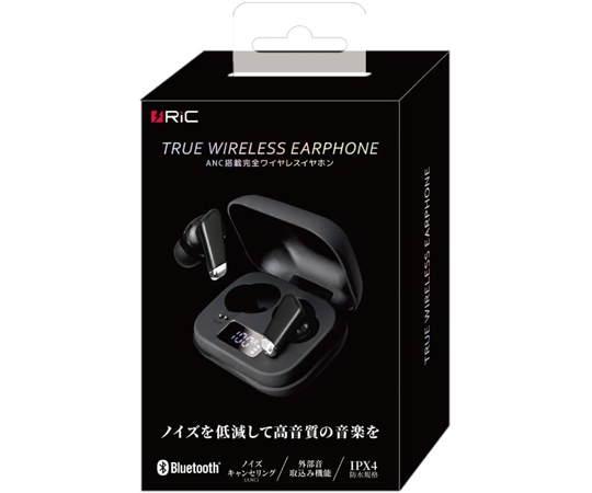 67-9333-64 ANC搭載完全ワイヤレスイヤホン BT0030BK 【AXEL】 アズワン