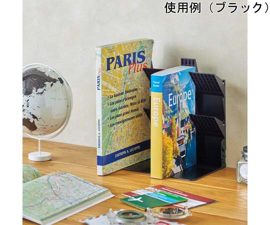 67-9334-56 1冊でも倒れないブックスタンド A4 ブラック A3577-24
