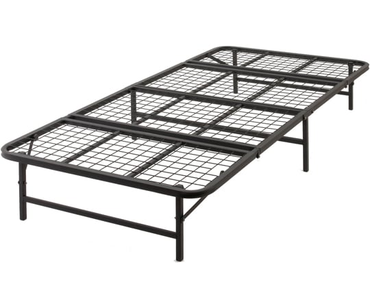 ブラック】 パイプベッド 折りたたみベッド シングル 下収納 耐