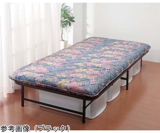 67-9361-24 収納式折りたたみパイプベッド シングル ブラウン