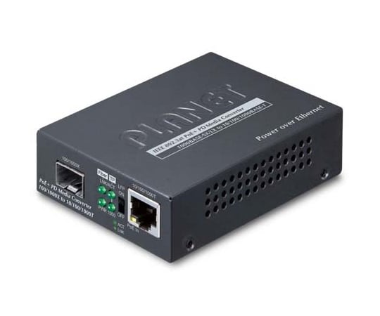 電源不要PoE＋PD対応 光メディアコンバータ SFPポート　GT-805A-PD