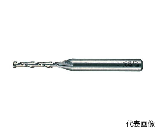 68-0474-81 2枚刃汎用 超硬スクエアエンドミルロング刃長（L）7.5mm
